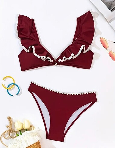 s Beden bordo Renk Penti Bikini