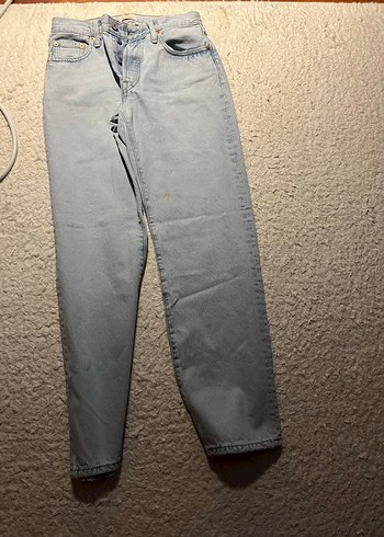 Levis Acik Mavi Yuksek Bel Denim Jean
