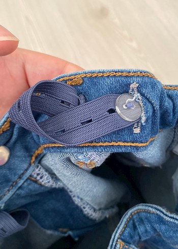 Kız Çocuk Mavi Kot Pantolon - Görsel 3