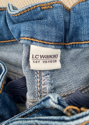 Kız Çocuk Mavi Kot Pantolon - Görsel 2