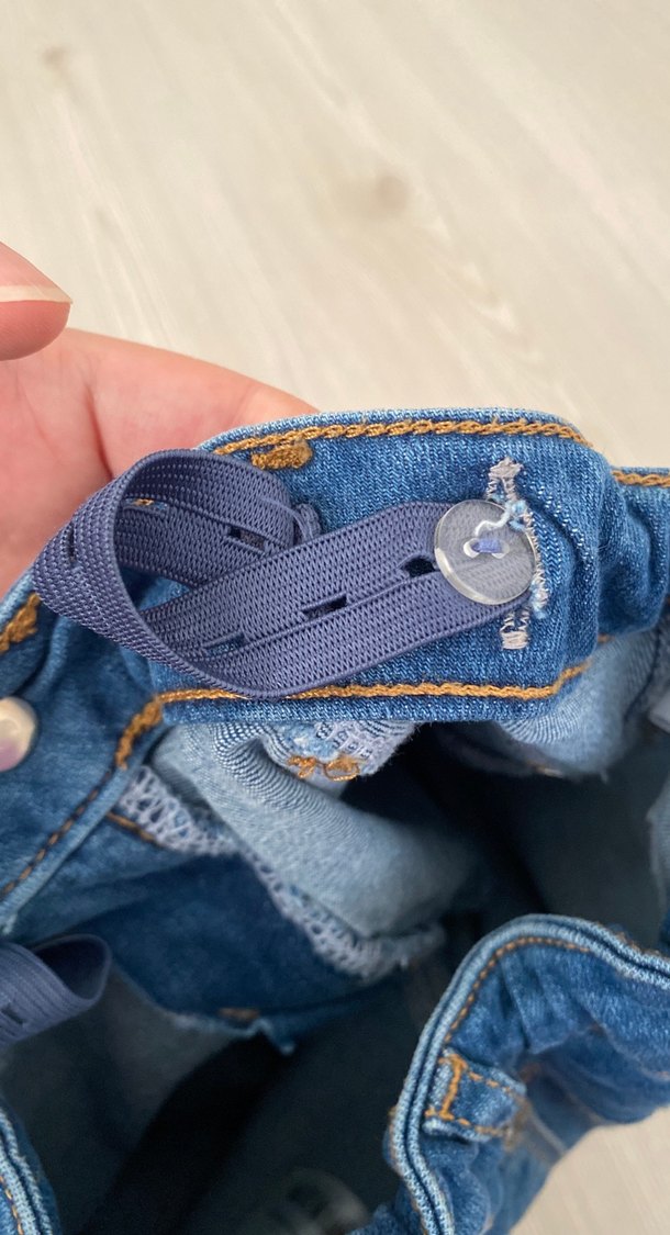 Kız Çocuk Mavi Kot Pantolon - Görsel 3