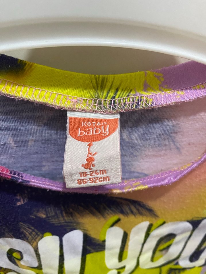 Renkli Batik Desenli Kız Tişörtü - Görsel 2