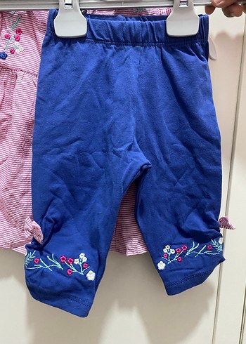 Pembe Nakışlı Kız Bebek Takımı - Görsel 3