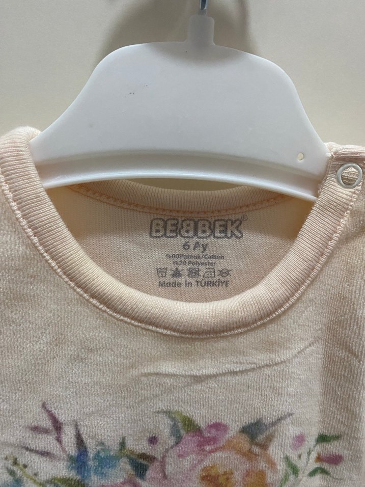 Kız Bebek Uzun Kollu Pamuklu Elbise - Görsel 2