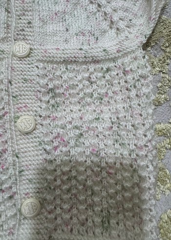 Kız Çocuk Bohem Kısa Kollu Örgü Hırka - Görsel 2