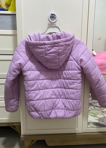 Kız Çocuk Kapüşonlu Mor Mont - Görsel 4