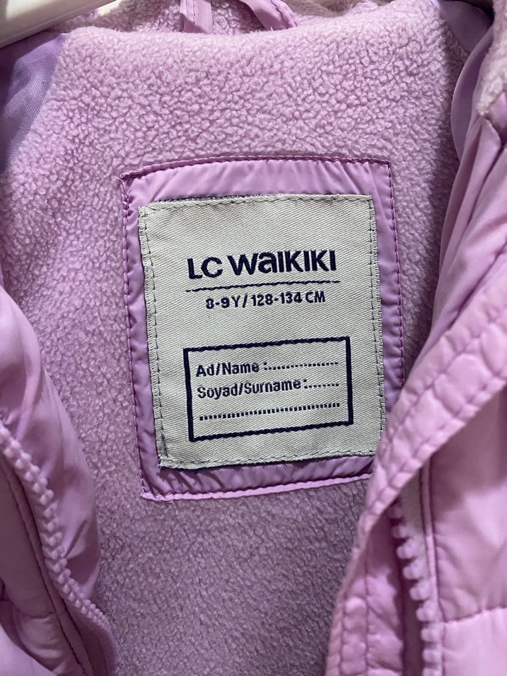 Kız Çocuk Kapüşonlu Mor Mont - Görsel 3