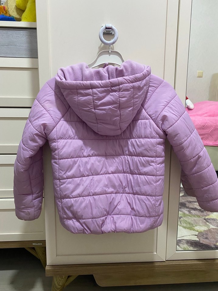 Kız Çocuk Kapüşonlu Mor Mont - Görsel 4