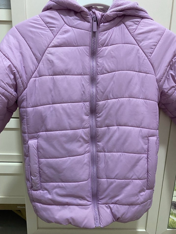 Kız Çocuk Kapüşonlu Mor Mont - Görsel 2