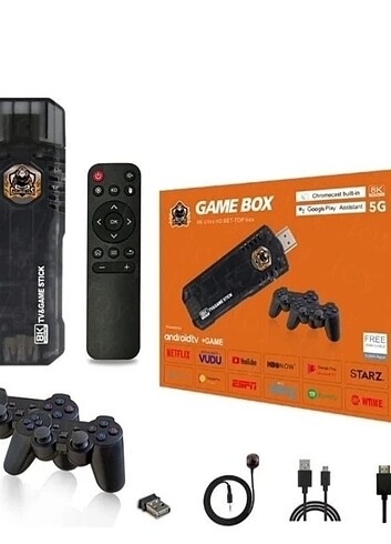  Beden Renk 5G 8K ULTRA HD 64 GB TV BOX GAME BOX Sıfır Ürün 