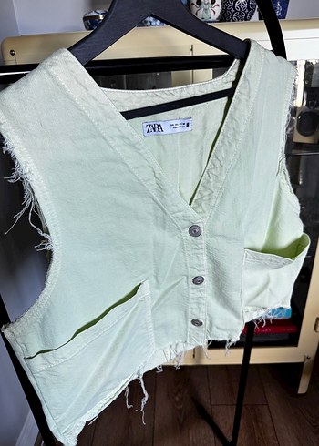 Zara Zara Pastel Yeşil Yelek