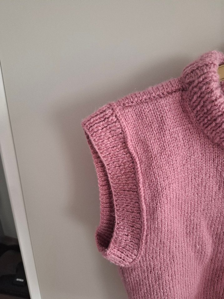 Pembe Kısa Triko Kadın Süveter - Görsel 3