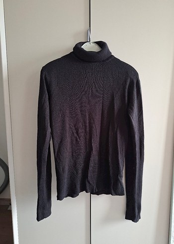 Kadın Siyah Balıkçı Yaka Triko Kazak - Görsel 5