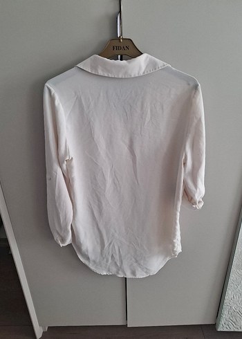 Kadın Beyaz Uzun Kollu Gömlek - Görsel 7