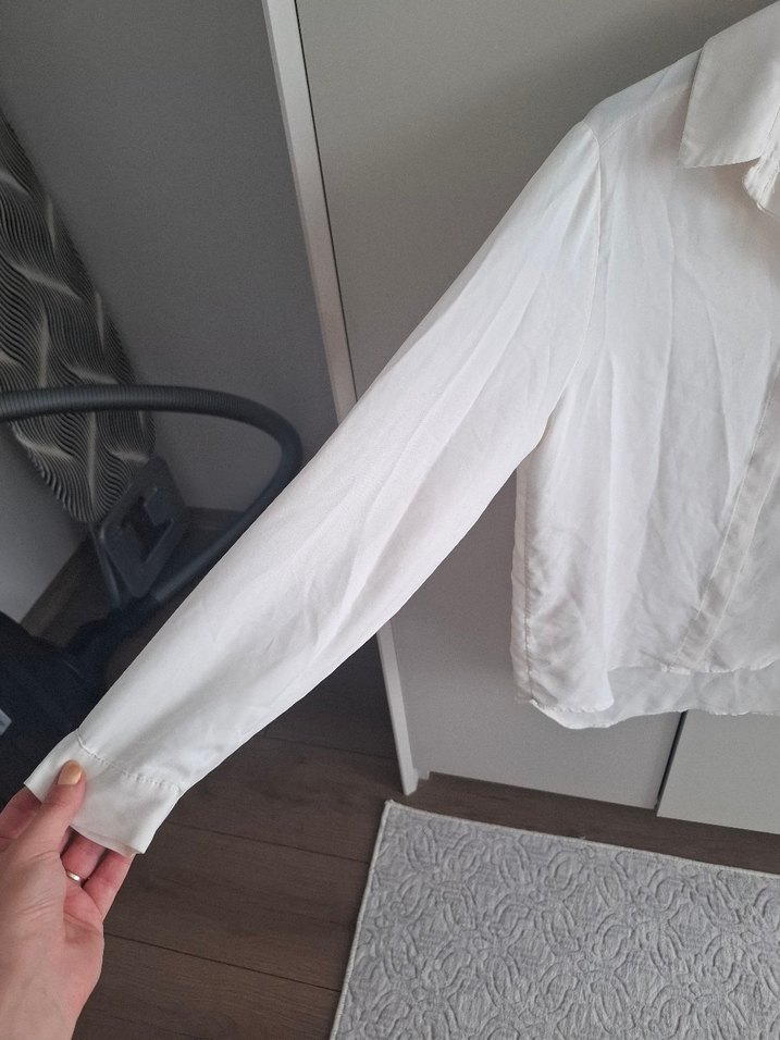 Kadın Beyaz Uzun Kollu Gömlek - Görsel 3