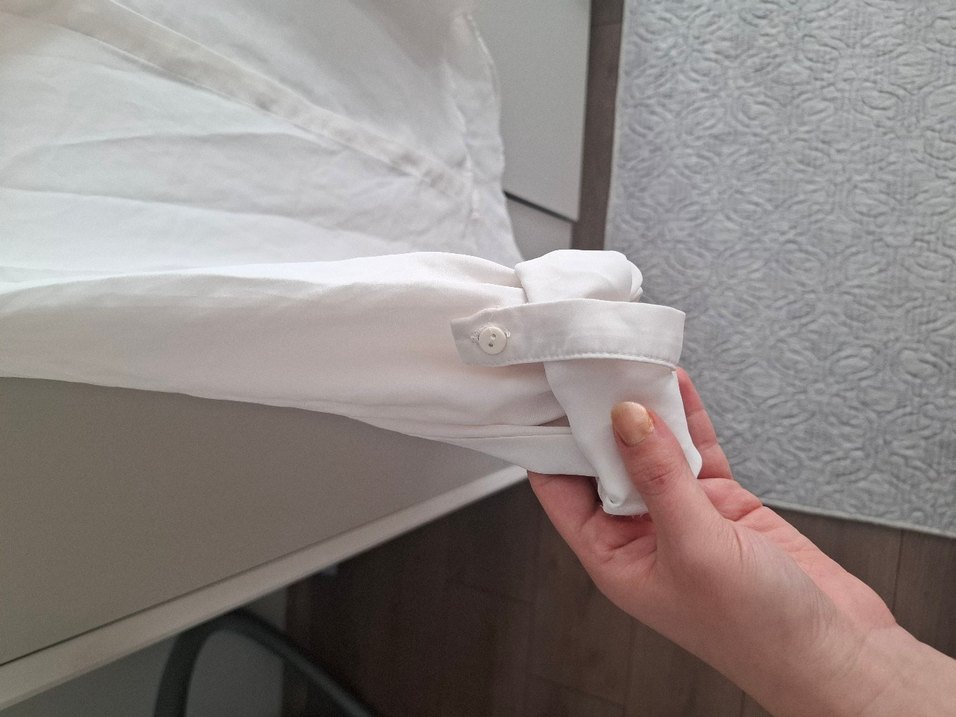 Kadın Beyaz Uzun Kollu Gömlek - Görsel 4