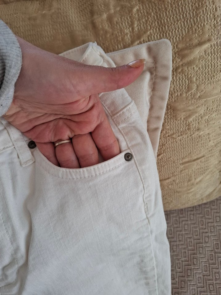 Beyaz Kadın Pantolon - Görsel 4