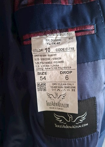 Mavi Düğmeli Erkek Takım Ceketi - Görsel 5