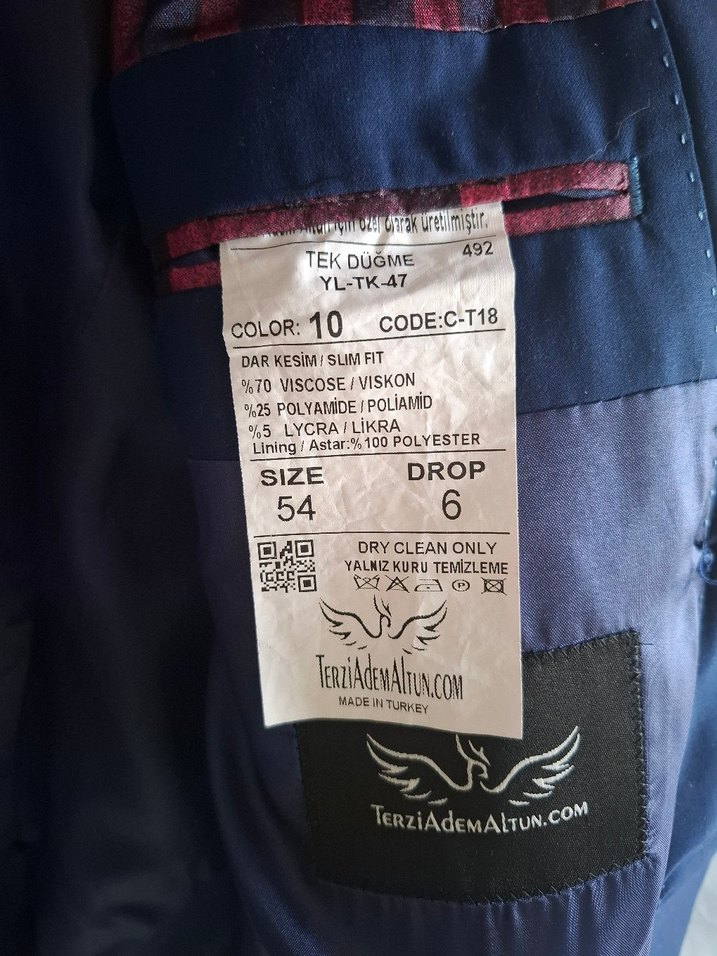 Mavi Düğmeli Erkek Takım Ceketi - Görsel 5