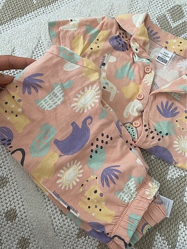 1,5 Yaş Beden çeşitli Renk Kız bebek pijama takımı