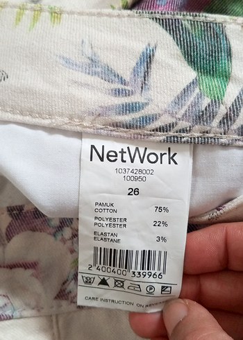 Bohem Renkli Midi Desenli Kadın Pantolon - Görsel 5