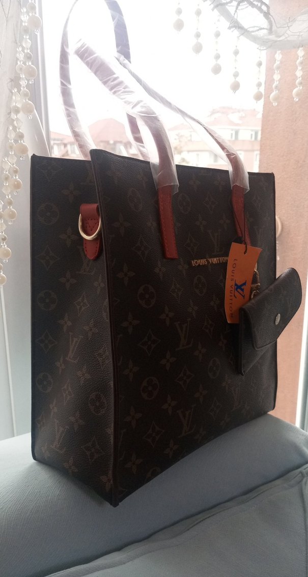 Klasik Kahverengi Deri Kadın Çanta - Görsel 2