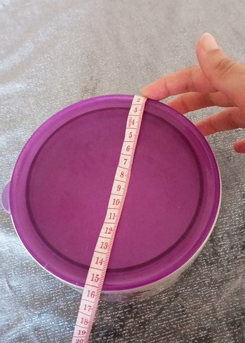 Beden Mor Kapaklı Çiçek Desenli Saklama Kabı