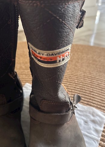 Harley davıdson Kahverengi Deri Çocuk Botları - Görsel 2