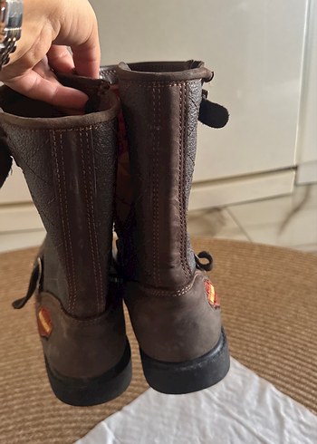 Harley davıdson Kahverengi Deri Çocuk Botları - Görsel 5