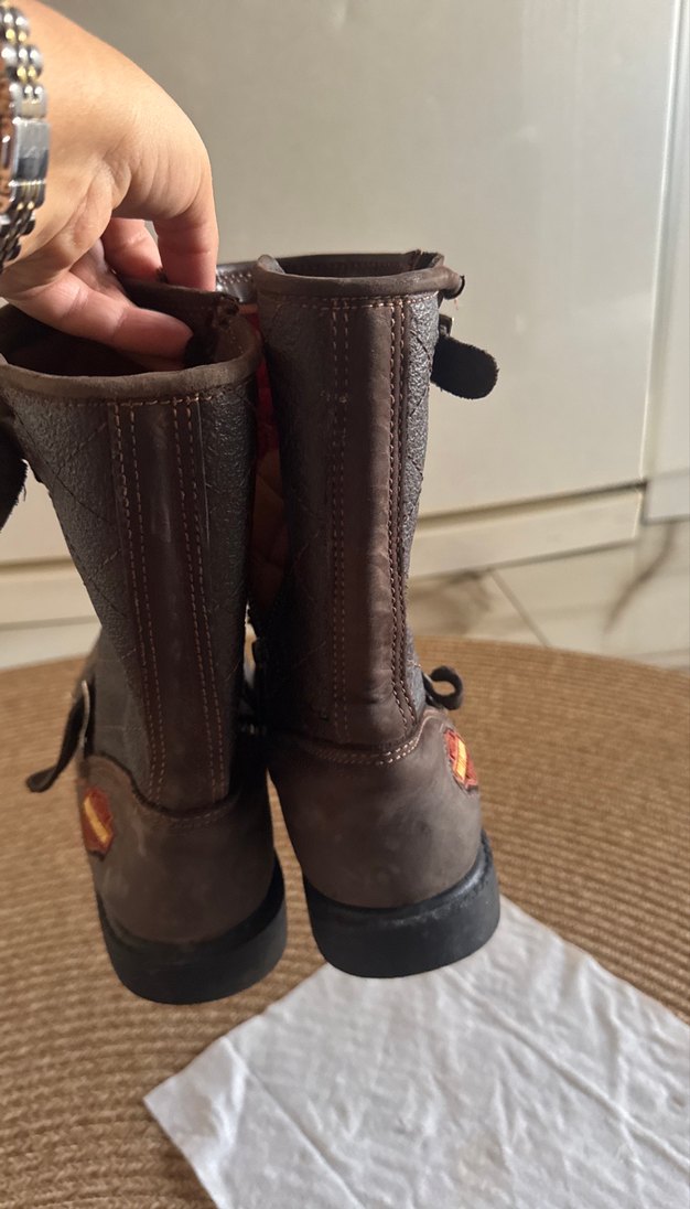 Harley davıdson Kahverengi Deri Çocuk Botları - Görsel 5