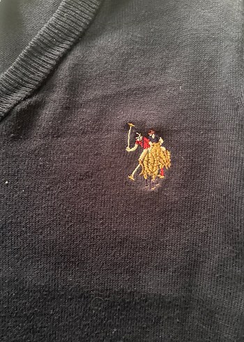 Us. Polo Kahverengi Erkek Çocuk V Yaka Triko Kazak - Görsel 5