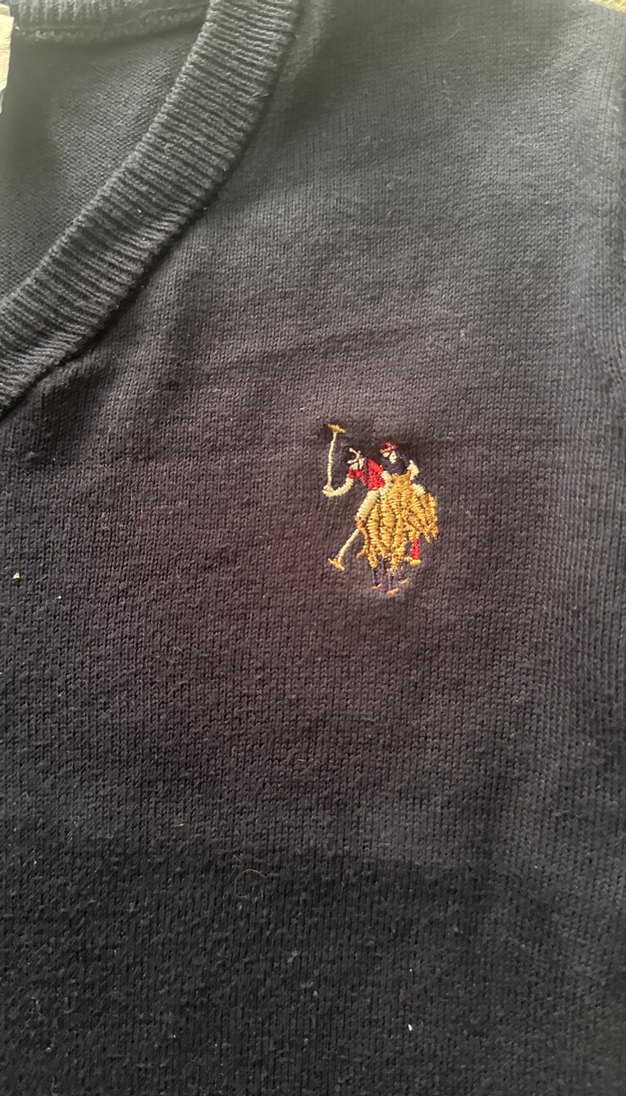 Us. Polo Kahverengi Erkek Çocuk V Yaka Triko Kazak - Görsel 5