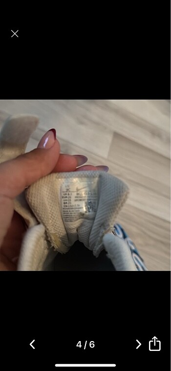26 Beden beyaz Renk Nike 26 numara