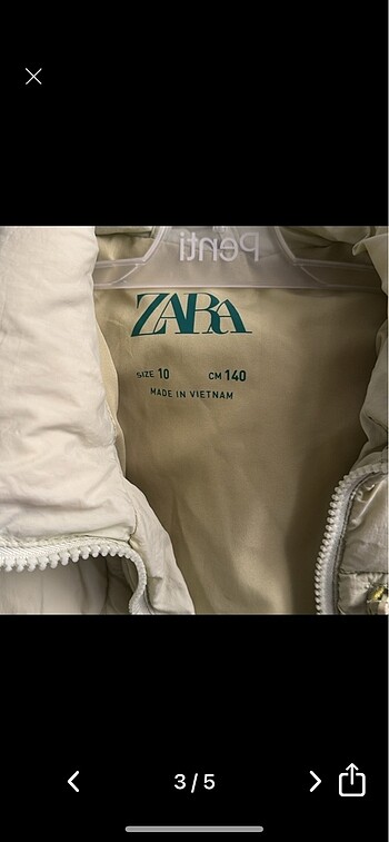 10 Yaş Beden Zara mont