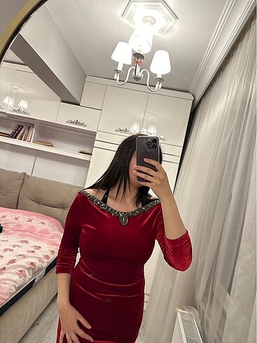 Diğer Kırmızı kadife elbise