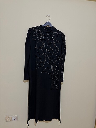 Siyah tunik pantolon takım - Görsel 12