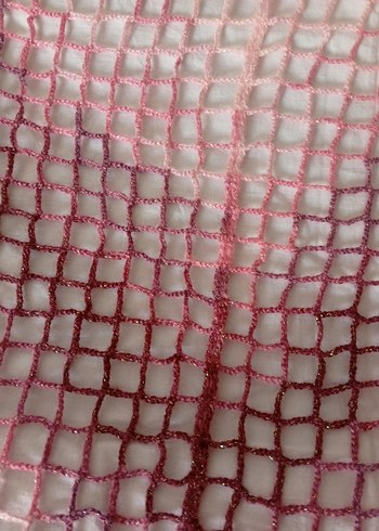  Beden Dantel Detaylı Pembe Örgü Kadın Şal