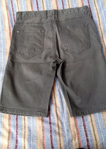 Gri Erkek Denim Kısa Şort - Görsel 5