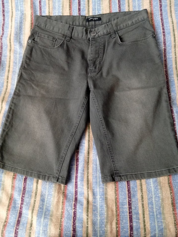 Gri Erkek Denim Kısa Şort - Görsel 2