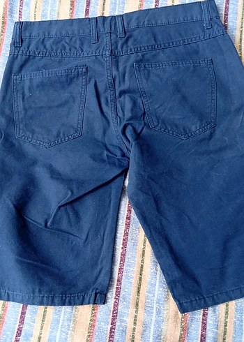 Erkek Lacivert Denim Şort - Görsel 2