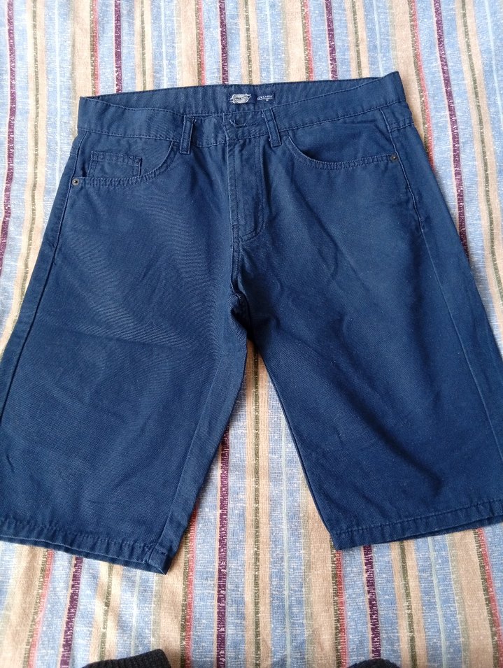 Erkek Lacivert Denim Şort - Görsel 5