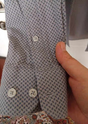 Gri Erkek Uzun Kollu Düğmeli Gömlek - Görsel 4