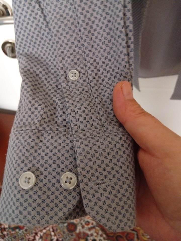 Gri Erkek Uzun Kollu Düğmeli Gömlek - Görsel 4