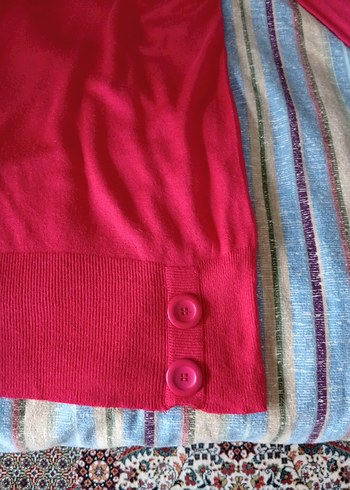 Kırmızı Uzun Kollu Kadın Kazak - Görsel 7