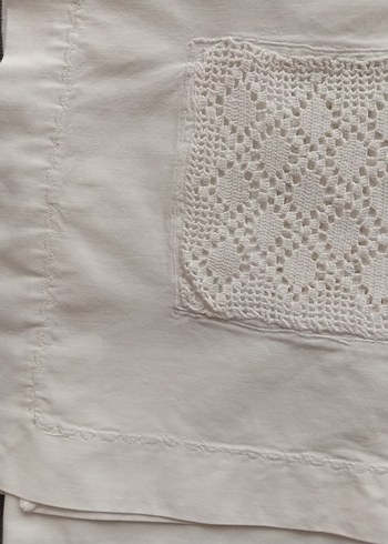 Nakışlı Beyaz beyaz ara Takımı - Görsel 3