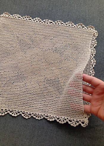 El Yapımı Vintage Dantel kırlent - Görsel 4