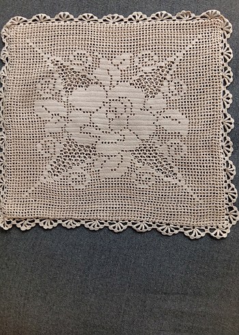 El Yapımı Vintage Dantel kırlent - Görsel 3