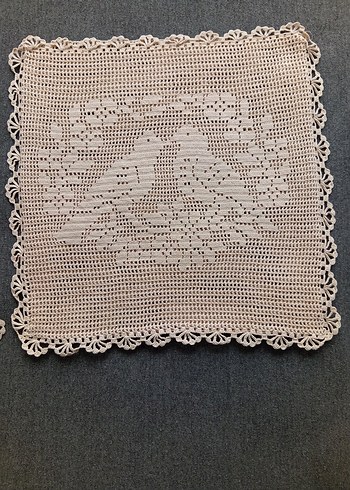 El Yapımı Vintage Dantel kırlent - Görsel 2