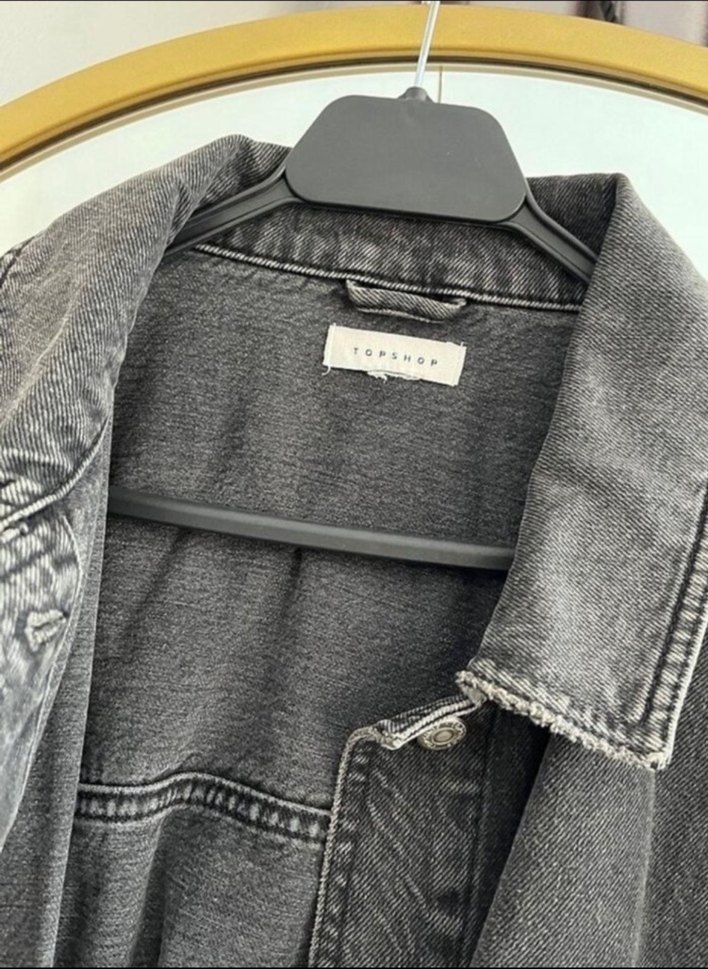 Siyah Oversize Kadın Denim Ceket - Görsel 3