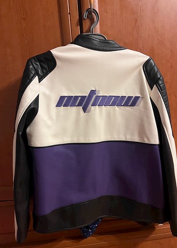 Kadın Mor Deri Biker Ceket - Görsel 2